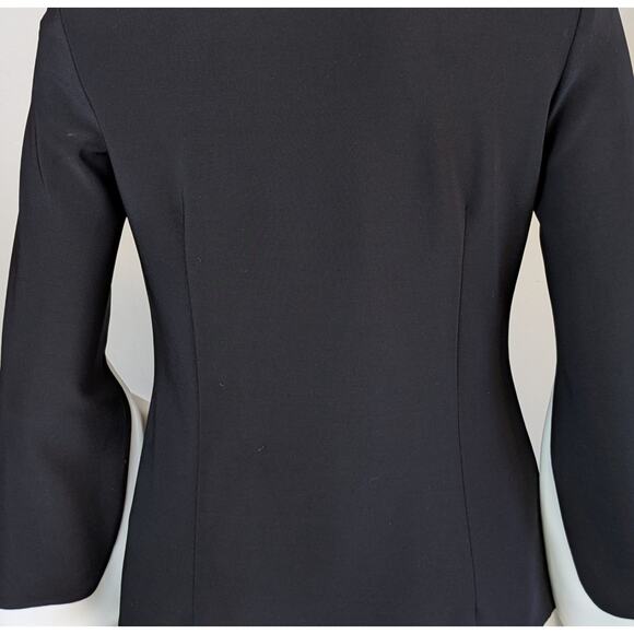 Joseph Ribkoff Blazer 4 Black Ivory Split Sleeve Tailored Sophisticated Jacket - Picture 3 of 9